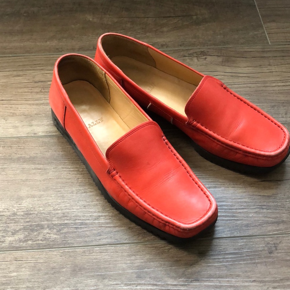 Bally leather loafers.
